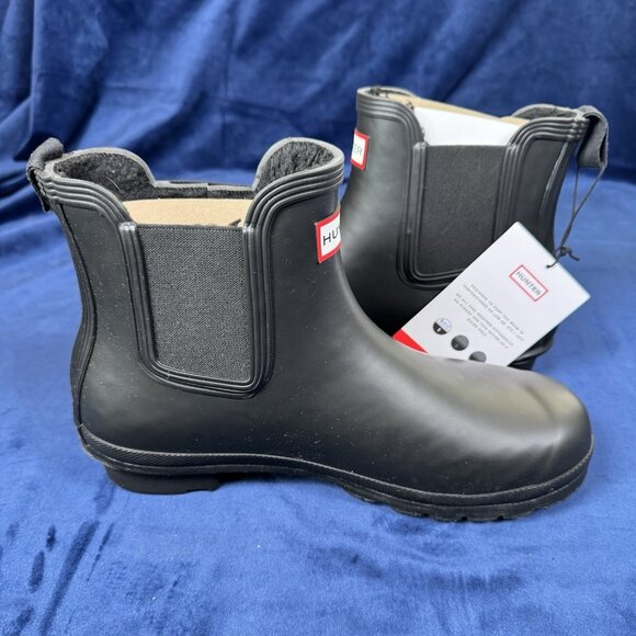Hunter Ladies' Size 11, Original Insulated Chelsea Rain Boot, Black, 0733 - Picture 2 of 6